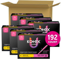 Kotex tampón Click dentro de un bolso para transporte discreto y cómodo