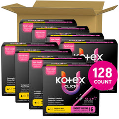 Kotex Click unidades individuales envueltas para higiene y transporte fácil