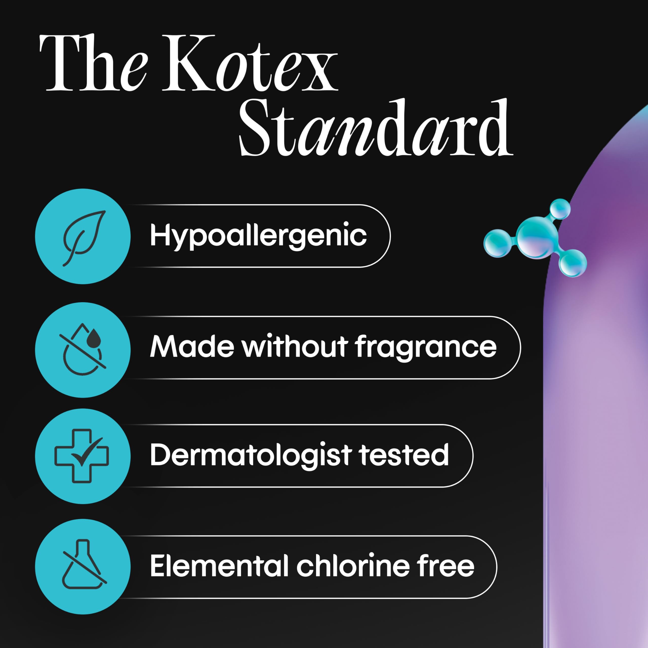 Kotex comparación de grosor ultradelgado para mayor comodidad