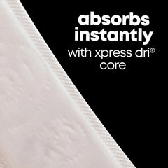 Kotex protector junto a regla para comparar tamaño y usar como referencia práctica