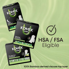 Kotex compresa doblada y envuelta individualmente para uso higiénico y discreto
