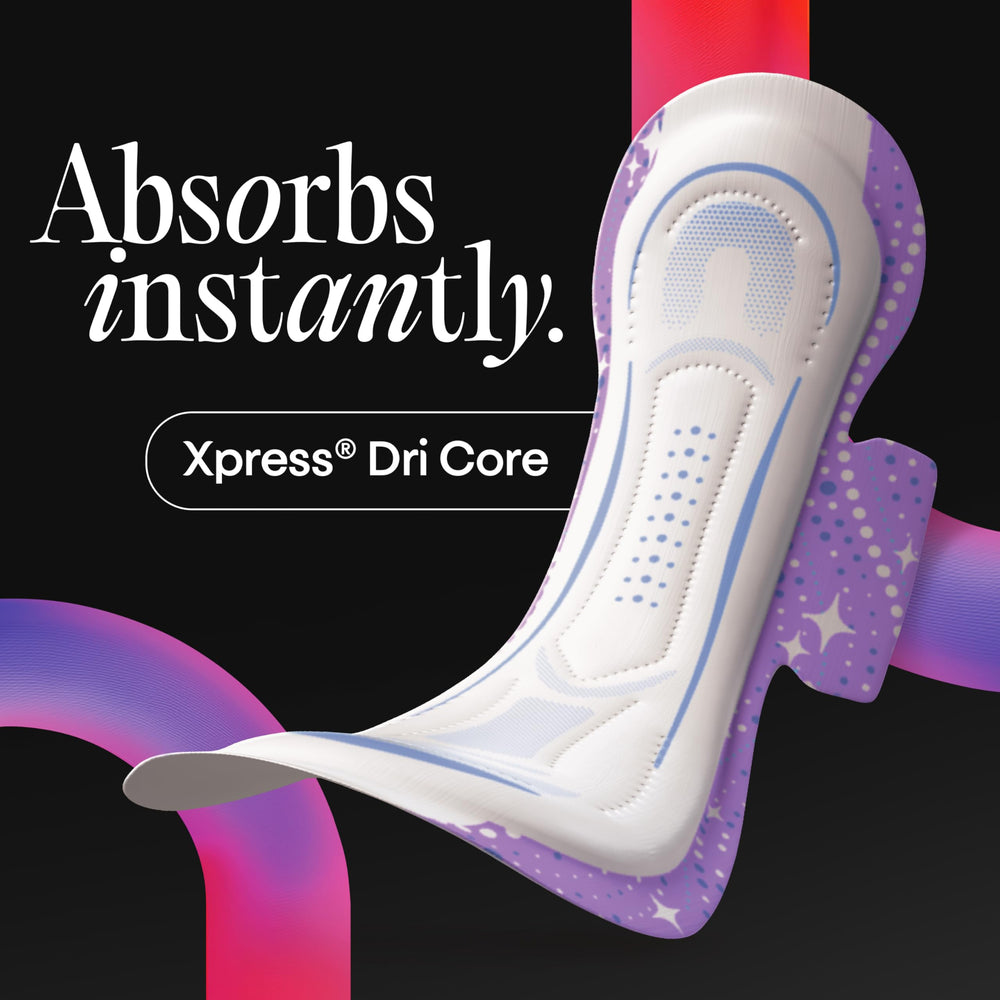 Kotex textura de cubierta soft touch para mayor comodidad y frescura