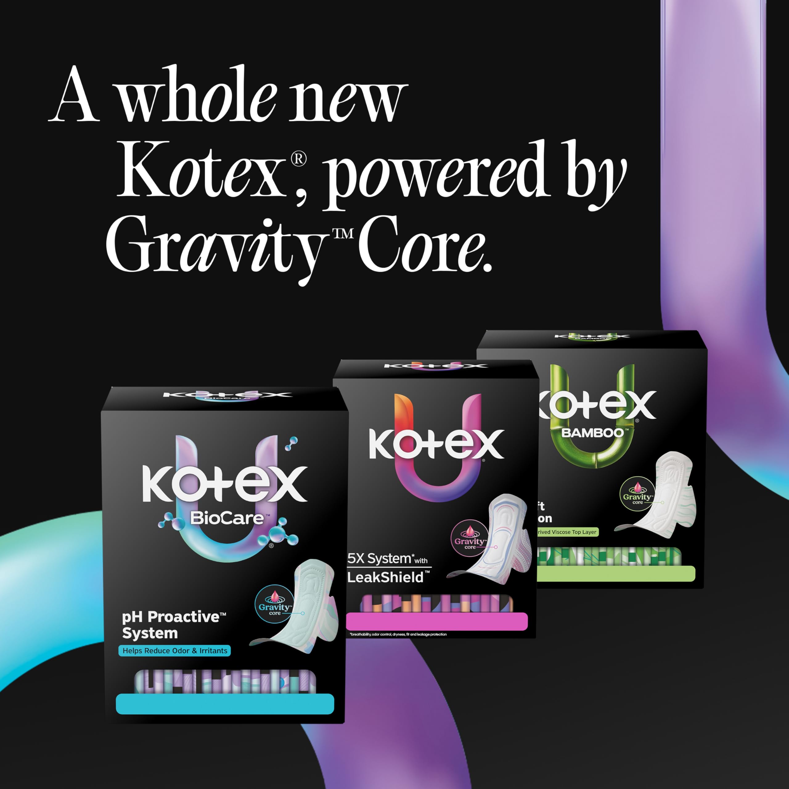 Kotex empaque con información visible y logos de FSA HSA elegible, detalles de certificación