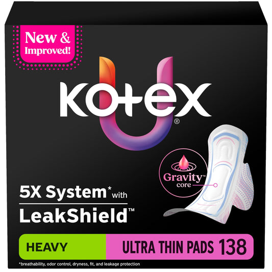 Kotex empaque frontal mostrando 3 paquetes y beneficio de protección