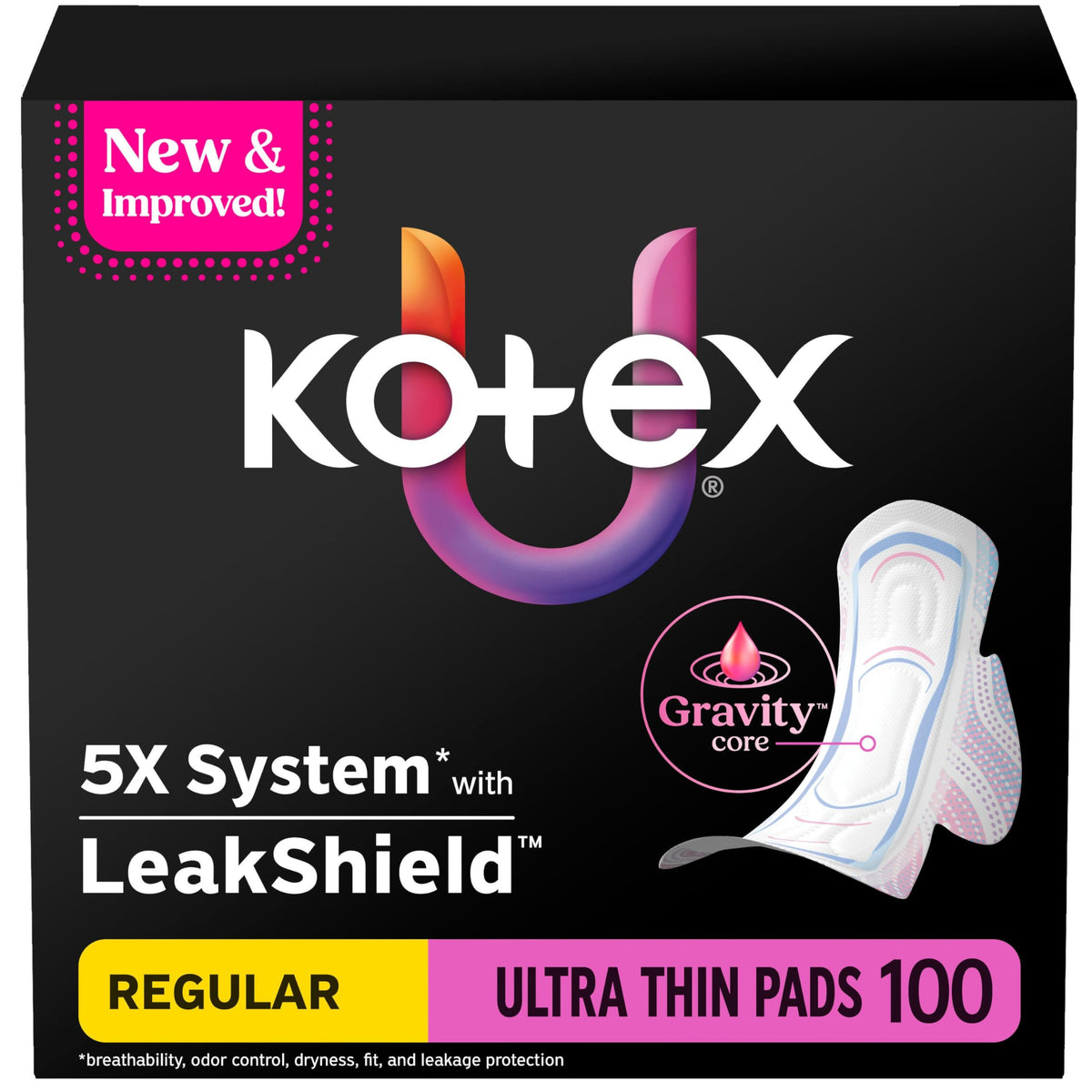 Kotex empaque frontal mostrando 2 paquetes y beneficio de cantidad