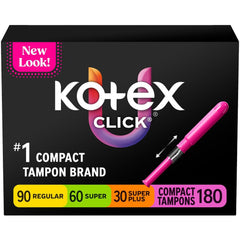 Kotex frontal del empaque mostrando el surtido y beneficio de portabilidad