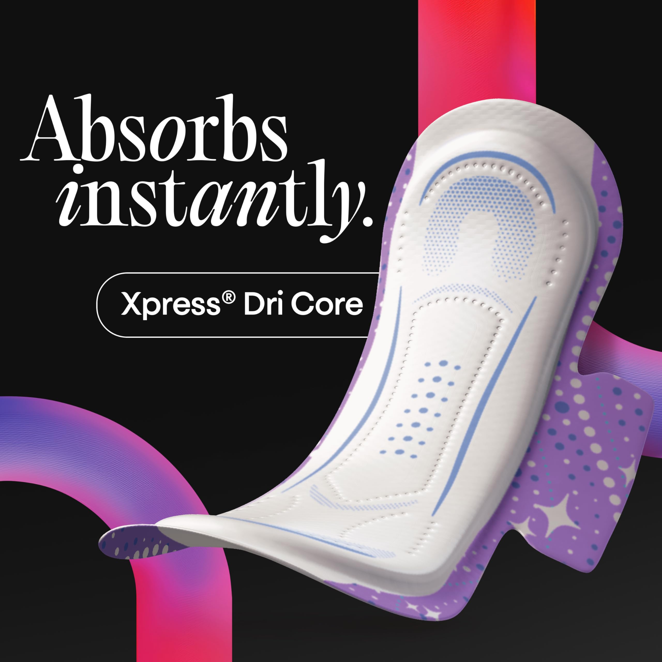 Kotex compresa individualmente envuelta para discreción y fácil transporte