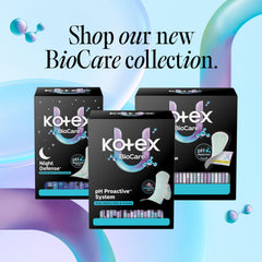 Kotex etiqueta con ingredientes y sello sin cloro elemental