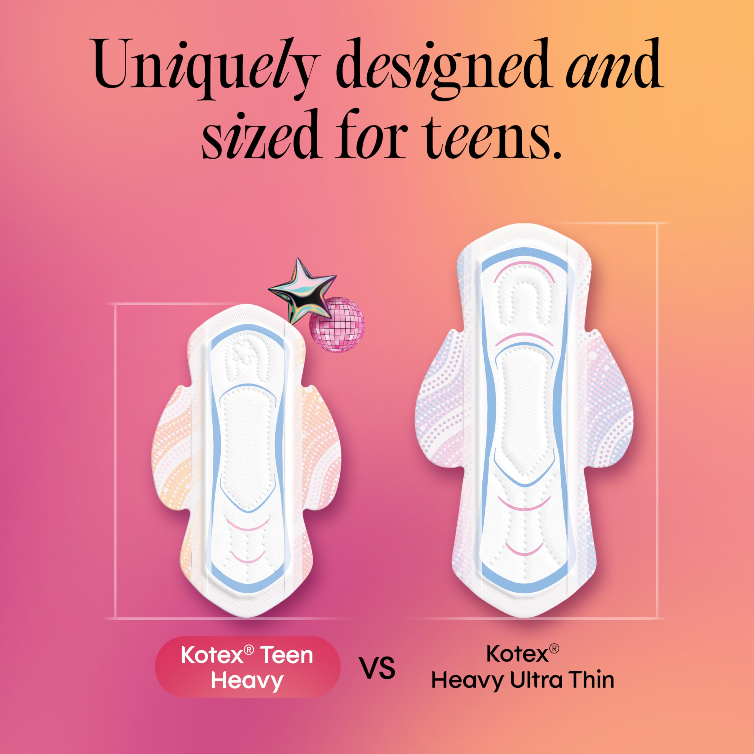 Kotex corte del núcleo Gravity Core que dirige la humedad abajo