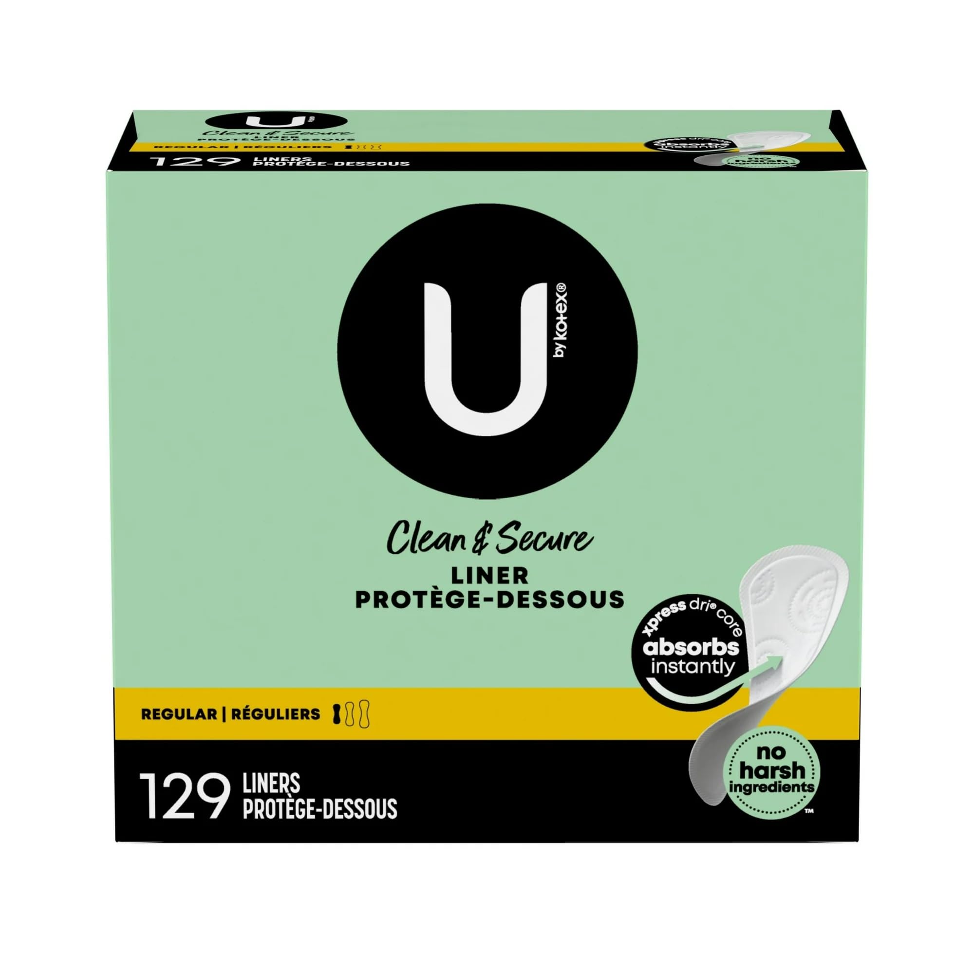 Kotex protector en ropa interior demostrando ajuste y discreción durante el movimiento