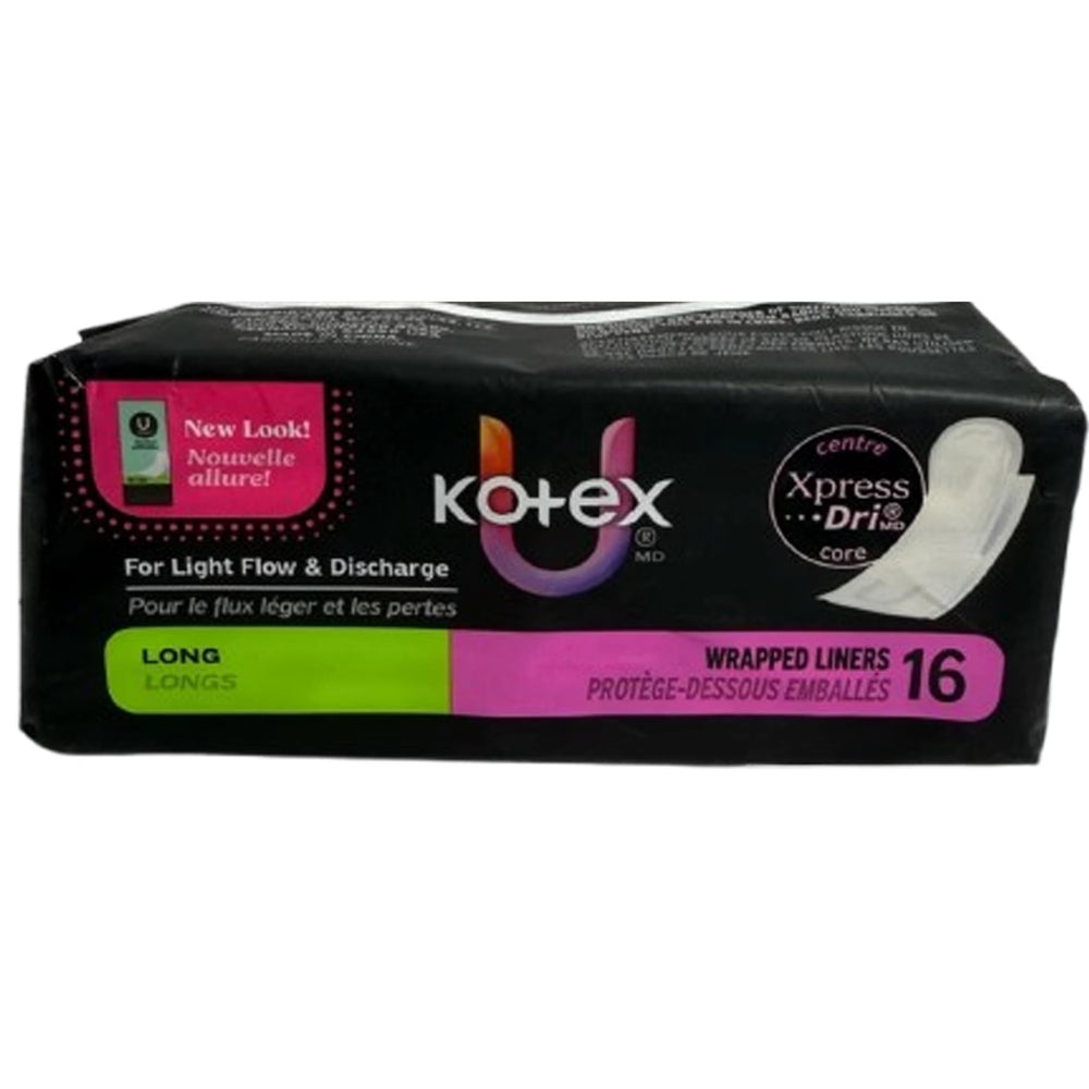 Kotex protector en uso fijado en ropa interior, seguridad visible