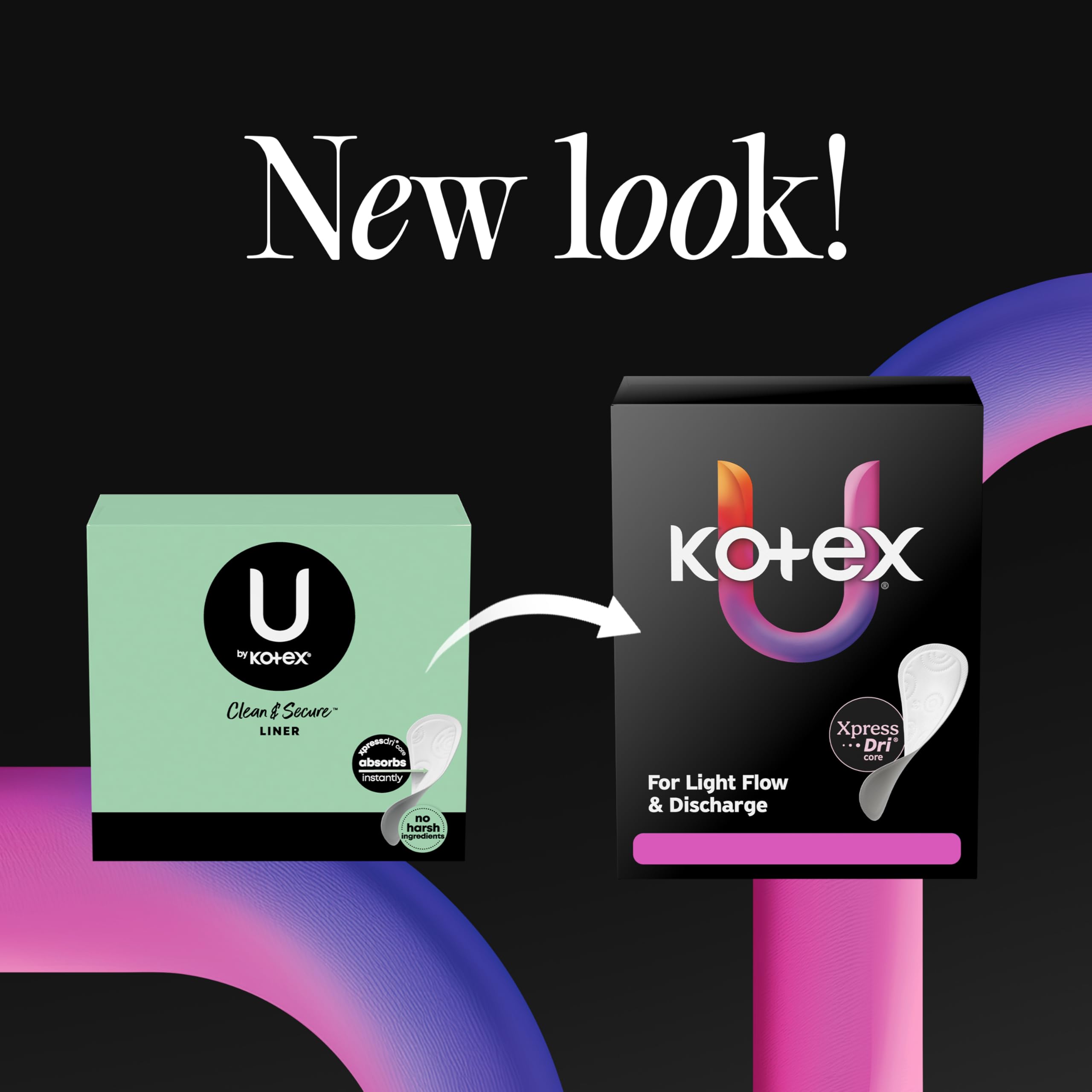 Kotex protector envuelto individualmente, higiene y fácil transporte