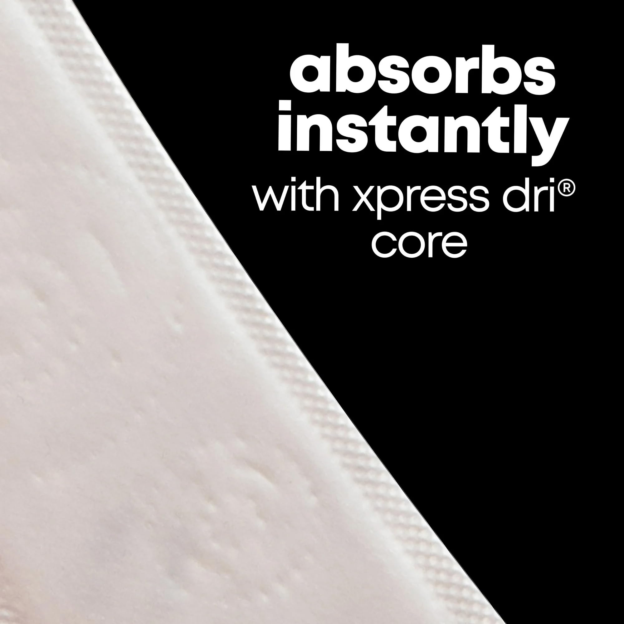 Kotex comparación de tamaño para visualizar perfil delgado y discreto
