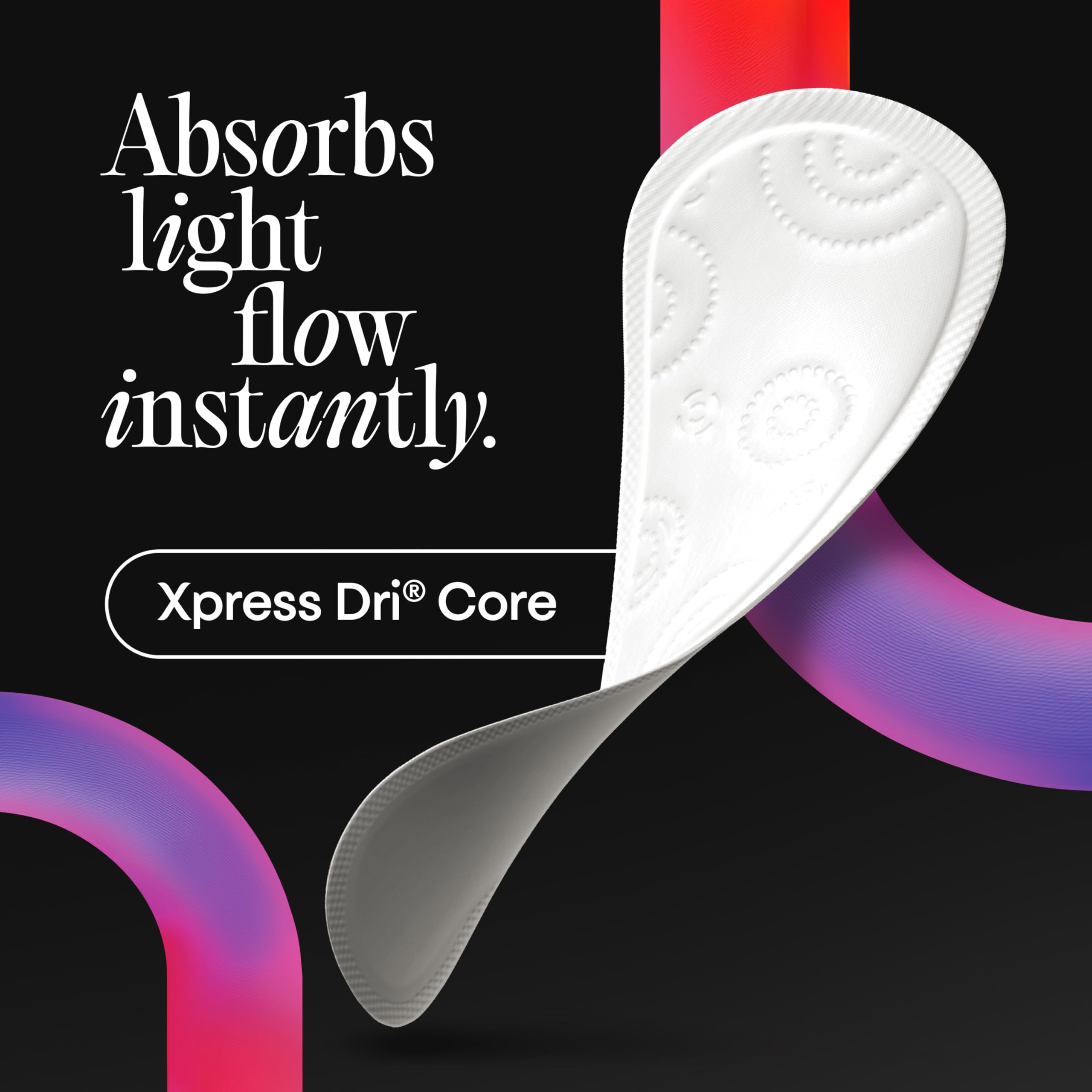 Kotex textura de la superficie suave que protege la piel