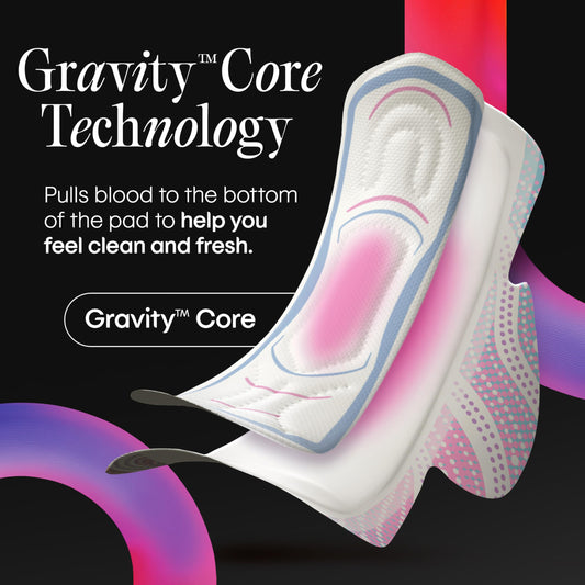 Kotex toalla ultradelgada vista cercana con ajuste discreto