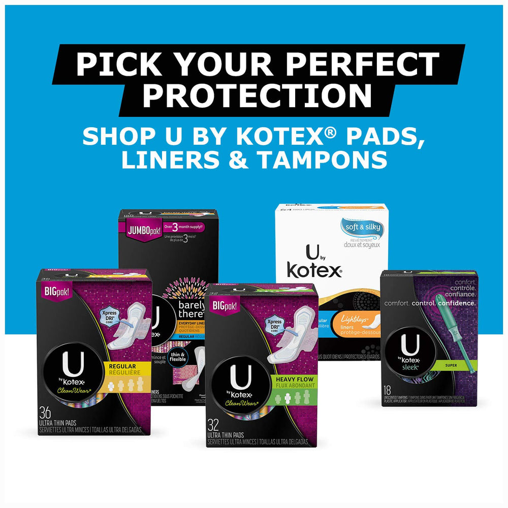 Kotex toallas en bolso ideal para llevar y protección diaria