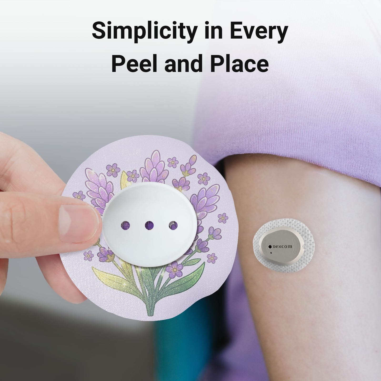 KOVOQ comparación de tamaño con sensor Dexcom G7 para ajuste preciso