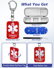 Krypthos colgante de identificación médica visible para emergencias