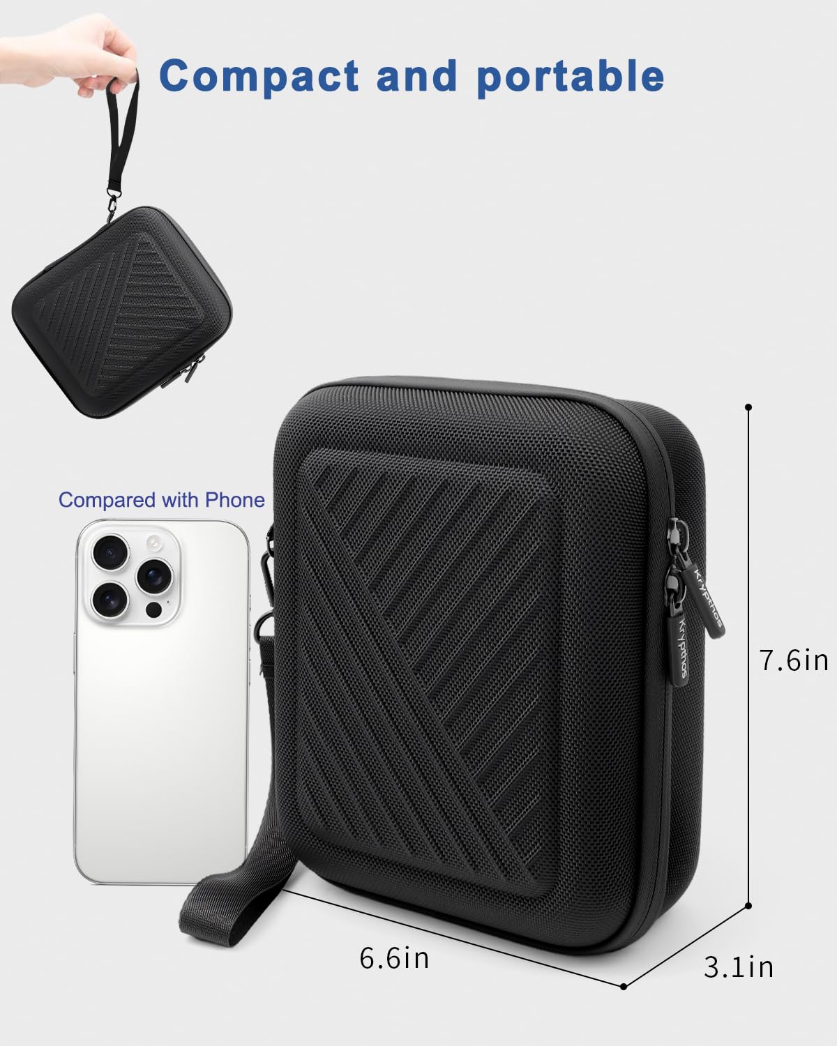 Krypthos en mochila durante viaje, transporte discreto y seguro