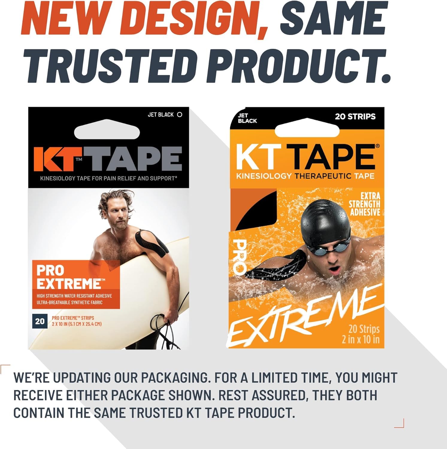 KT Tape Pro textura y borde de la tira mostrando fibras sintéticas y durabilidad