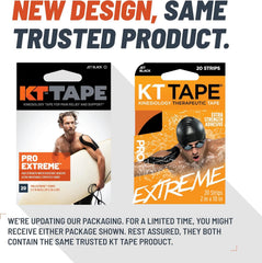 KT Tape Pro textura y borde de la tira mostrando fibras sintéticas y durabilidad