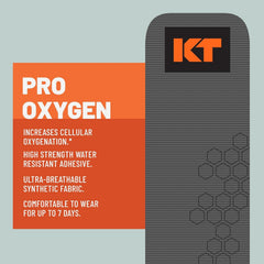 KT Tape Pro Oxygen aplicada en rodilla para soporte durante ejercicio intenso