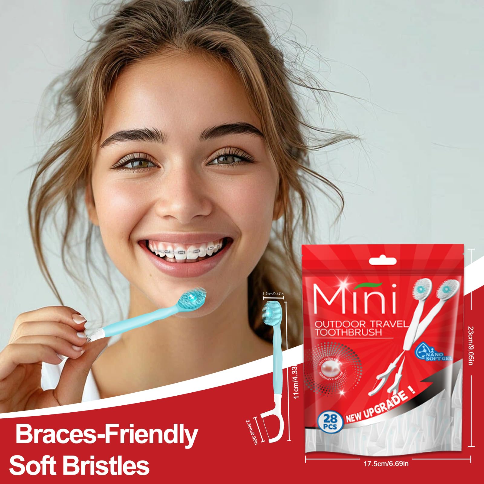 KUGUAN hilo dental y palillo integrados para limpieza interdental eficiente