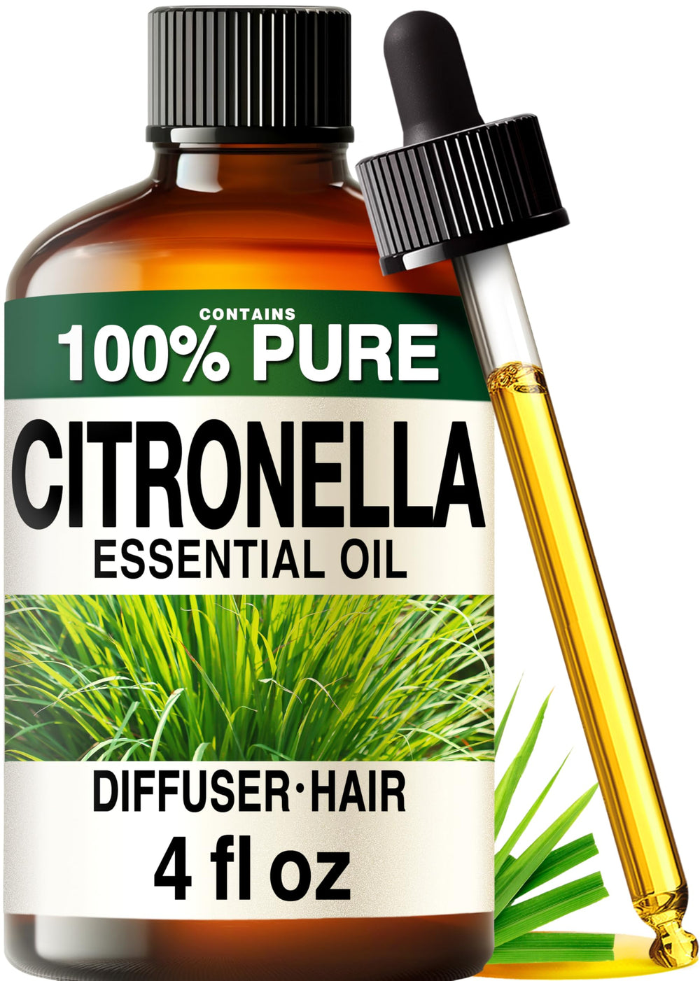 KUKKA botella frontal de citronela mostrando etiqueta clara y capacidad
