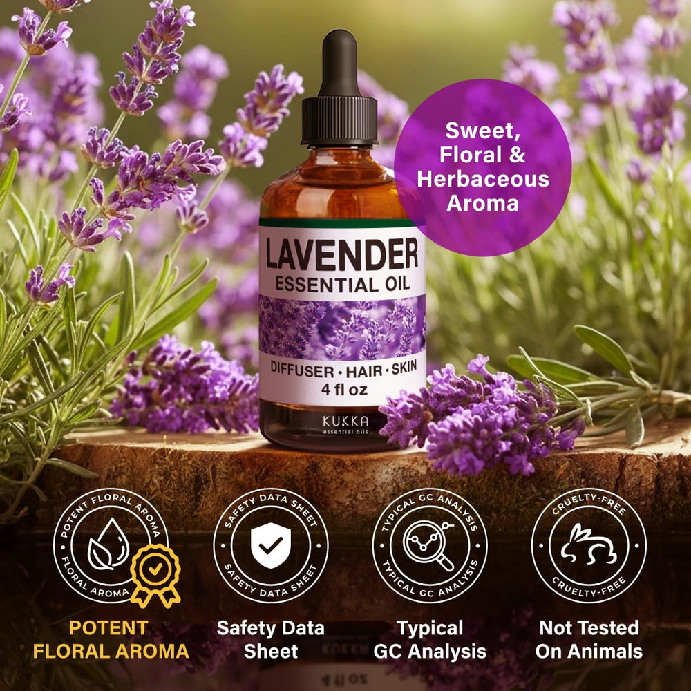KUKKA lavanda etiqueta del producto con origen búlgaro y certificación cruelty-free visible