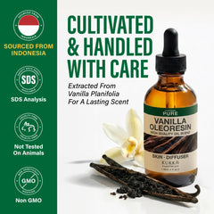 KUKKA gota de aceite de vainilla destacando textura pura y concentrada