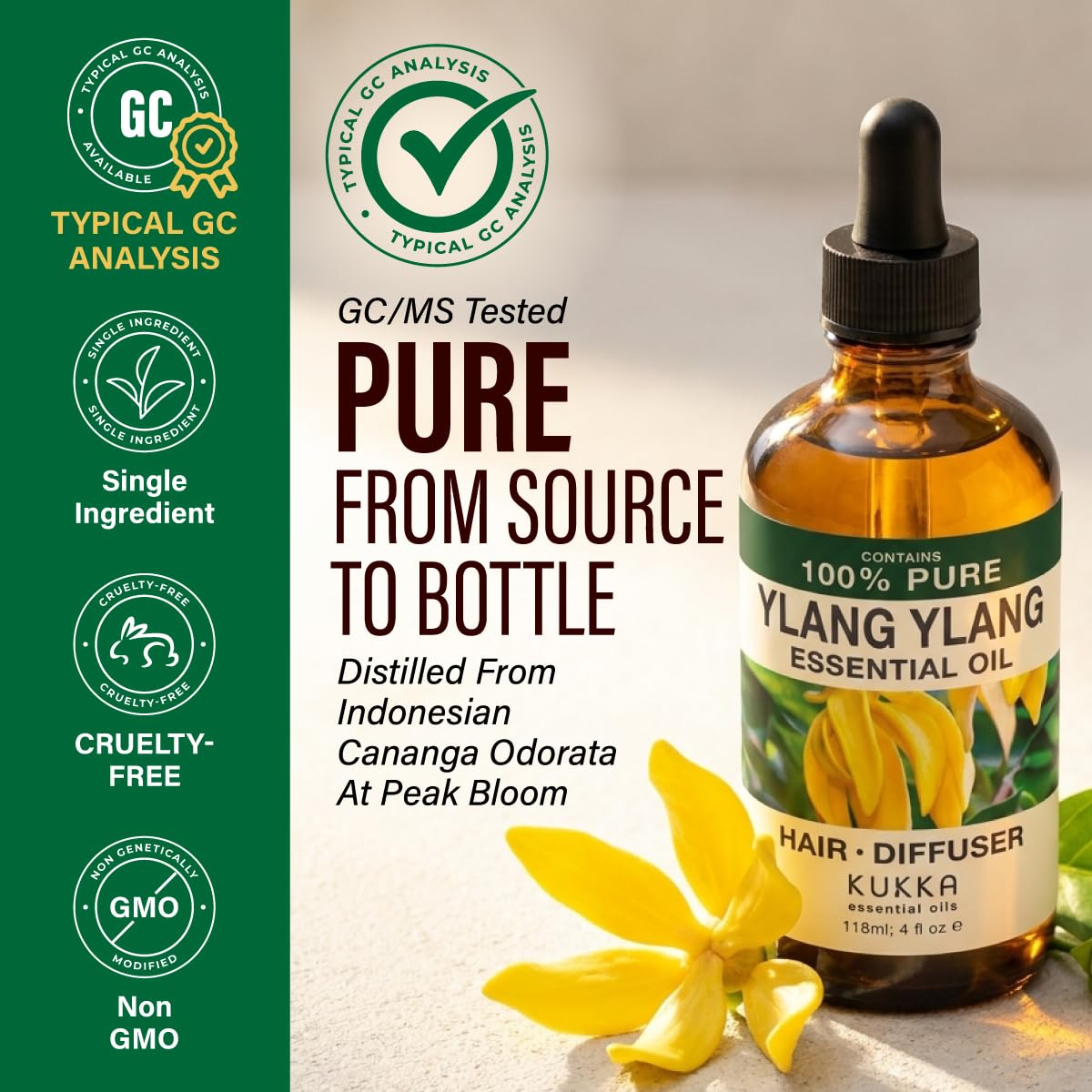 KUKKA aceite ylang ylang en difusor en salón creando ambiente relajante y equilibrado