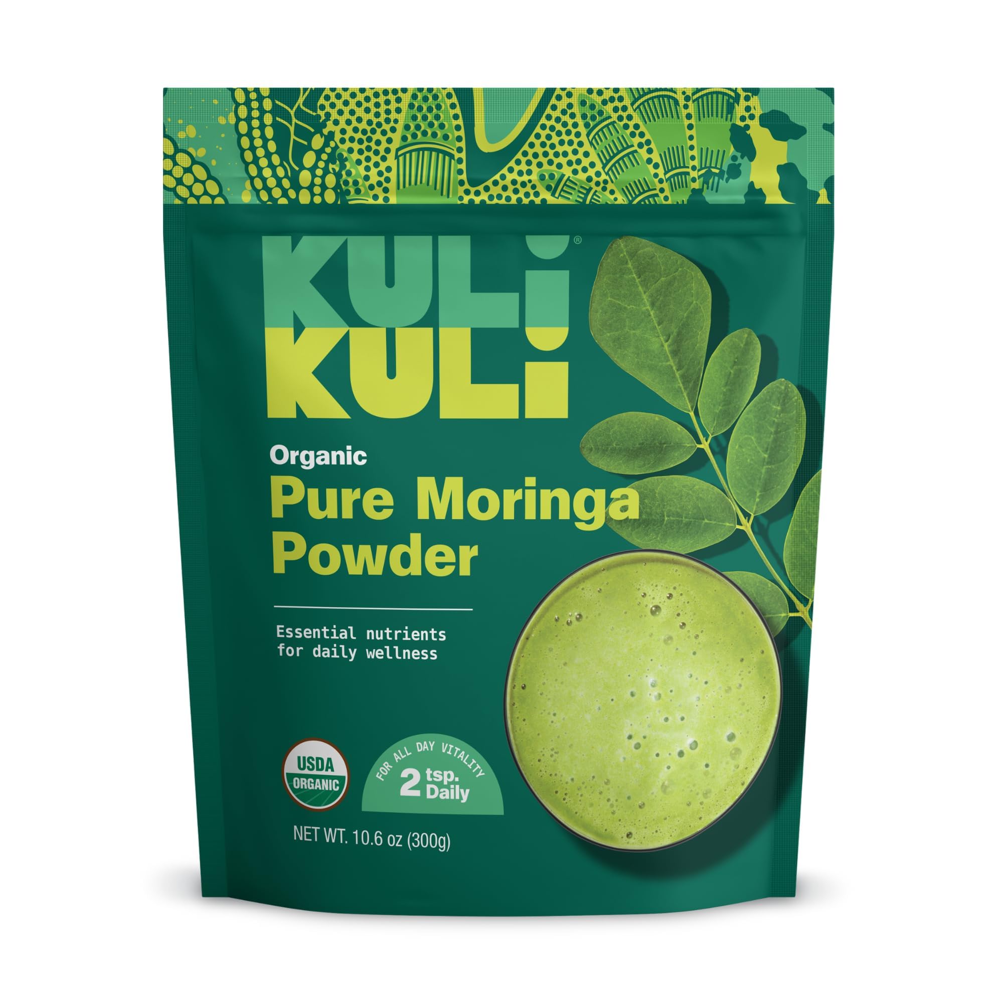 Kuli Kuli envase frontal mostrando presentación y color verde