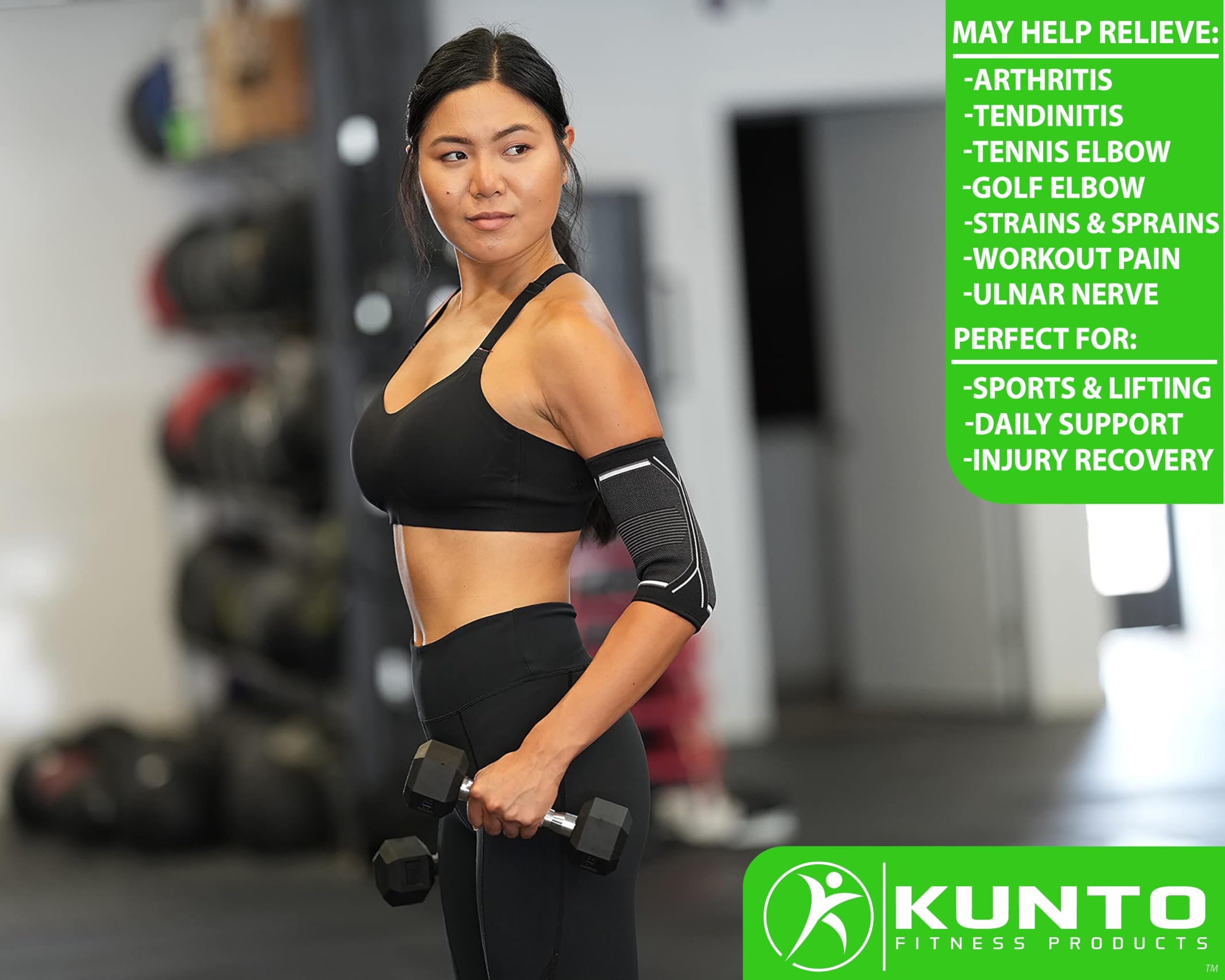 Kunto Fitness comparación de talla sobre mano para elegir ajuste correcto