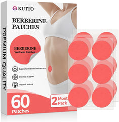 KUTTO empaque frontal mostrando 60 parches y beneficios visibles