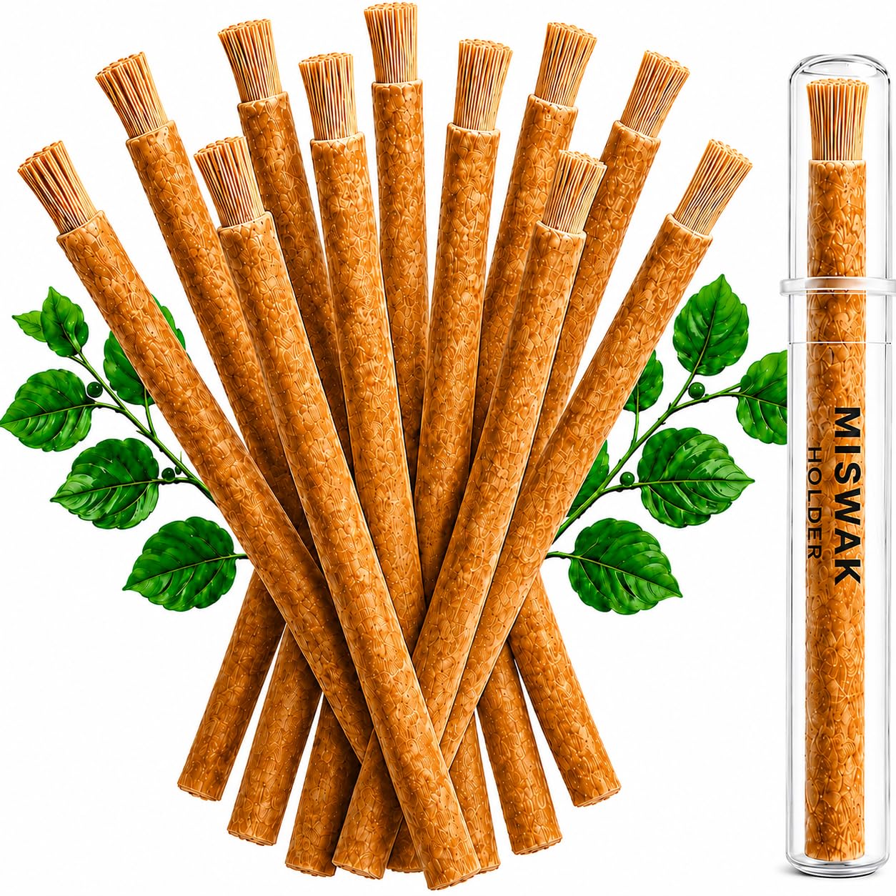 KUZANOX miswak frontal envasado mostrando sellado al vacío y frescura
