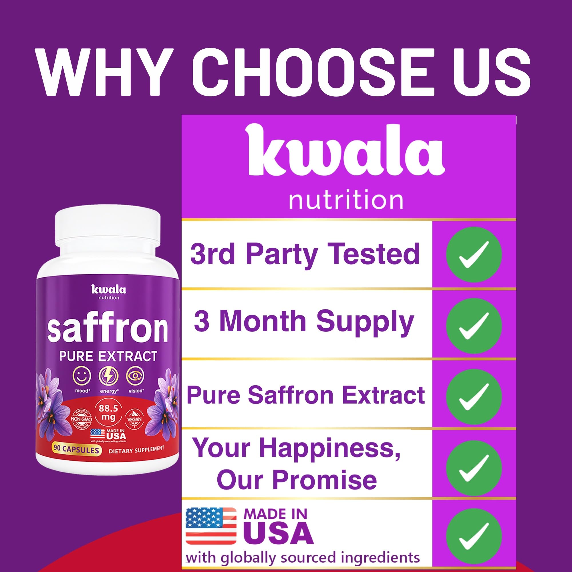Kwala Nutrition etiqueta nutricional legible que garantiza pruebas de terceros y transparencia