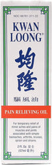 Kwan Loong botella frontal 2 oz mostrando diseño y tamaño portátil para alivio tópico