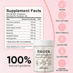 KXVUDE Nuora etiqueta nutricional clara mostrando dosis y composición