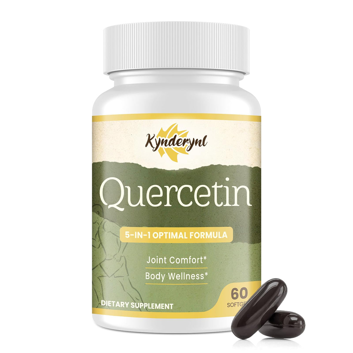 Kynderynl quercetina 1000 mg softgel en botella para movilidad diaria