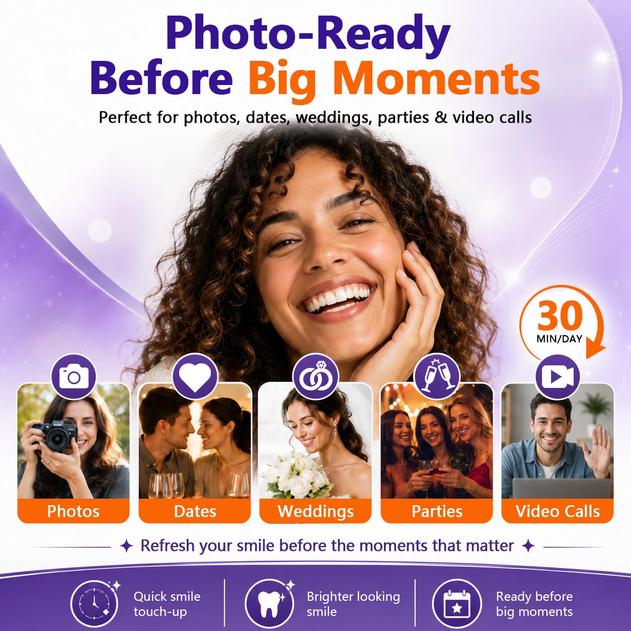 KYNOVEX persona aplicando tiras para retoque antes de foto