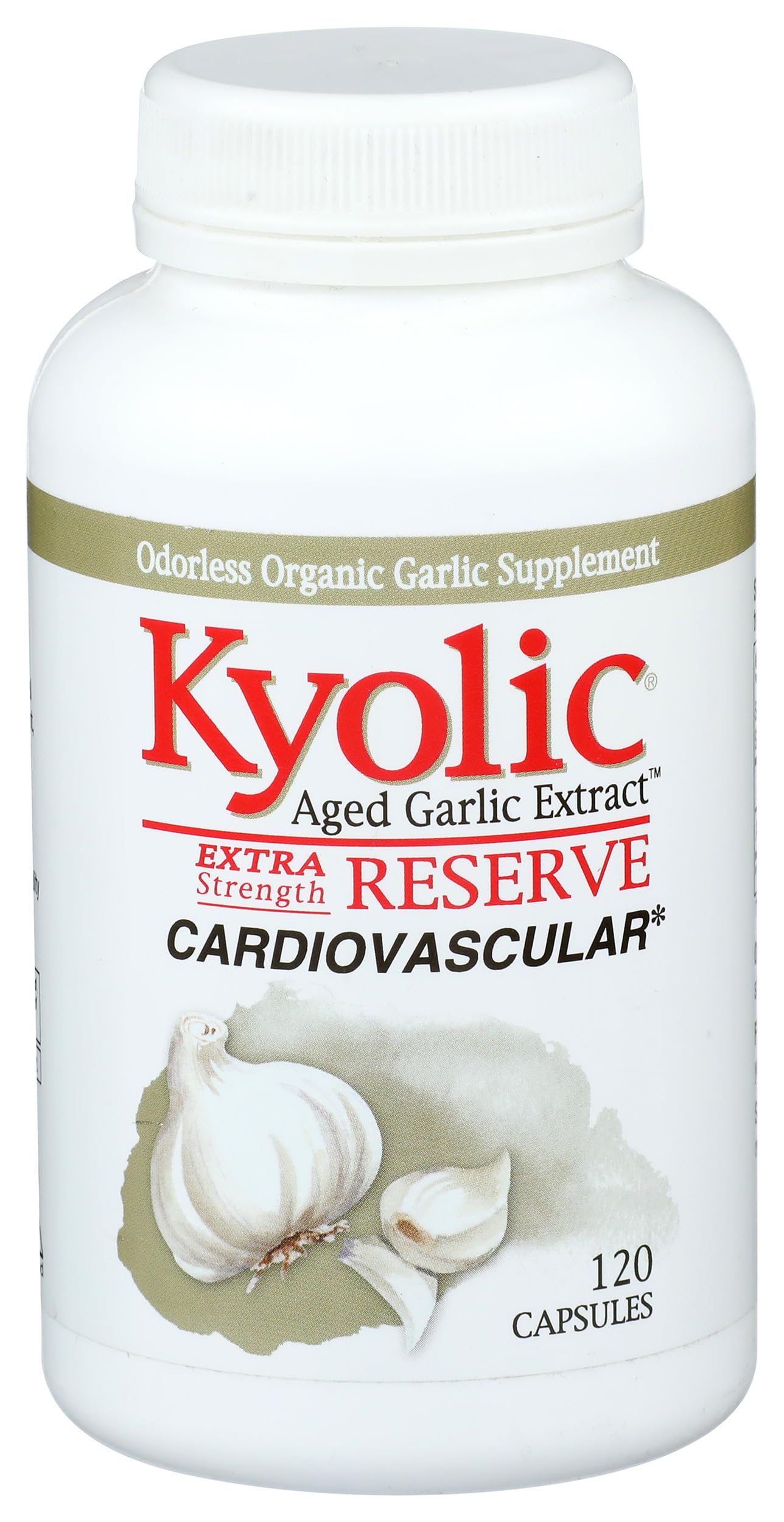 Kyolic cápsulas en mano para comparar tamaño y dosis