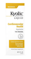 Kyolic etiqueta en primer plano con información y sello de calidad