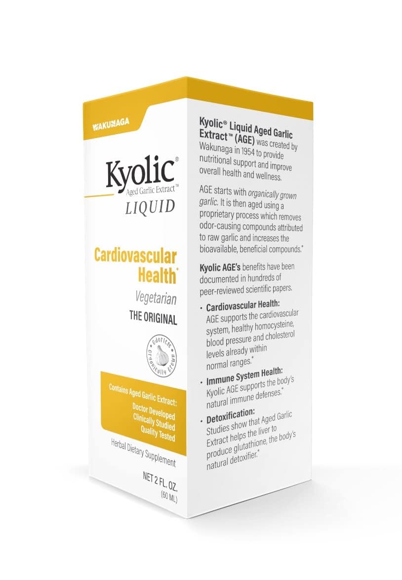 Kyolic embalaje con certificados que muestran control de calidad