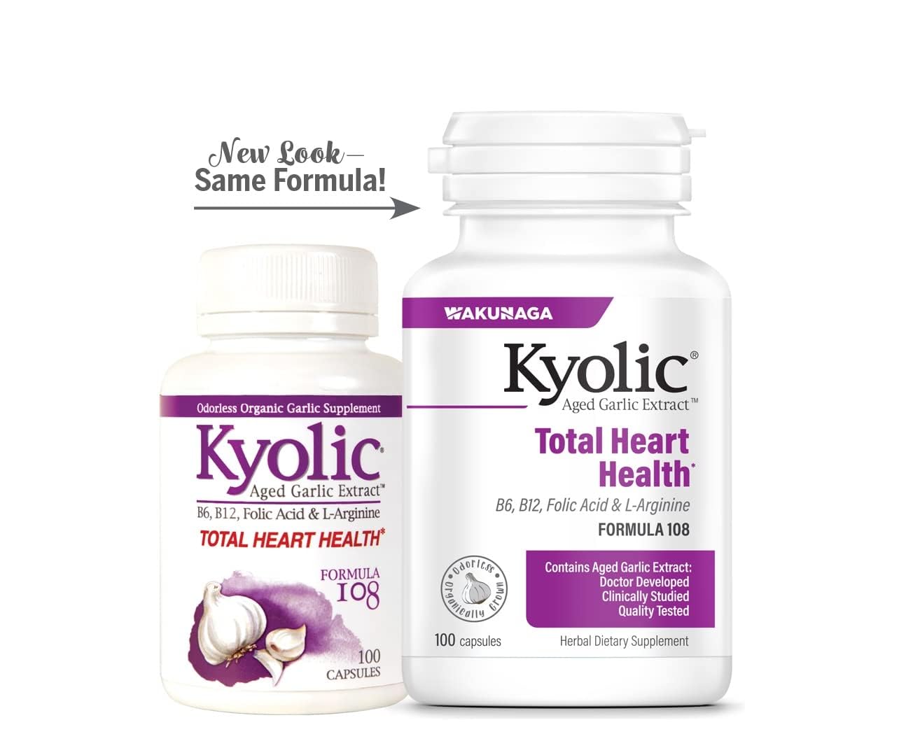 Envase Kyolic en cocina saludable sugiriendo apoyo al bienestar cardiovascular