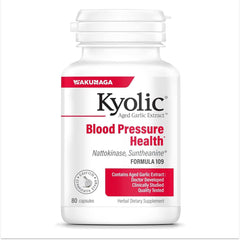 Kyolic envase frontal mostrando fórmula 109 y beneficio cardiovascular