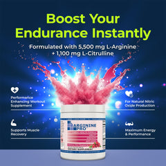 L-ARGININE PRO atleta en gimnasio tomando pre-entreno para rendimiento