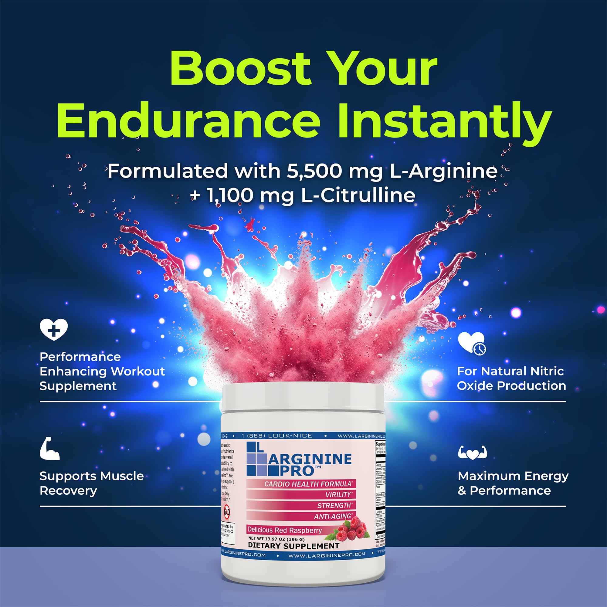 L-ARGININE PRO preparación en gimnasio estilo de vida para rutina pre-entreno