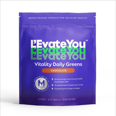 Steve Harvey's L'Evate You envase frontal que muestra la marca y beneficios visibles