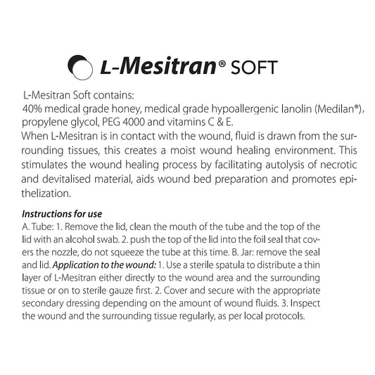 L-Mesitran textura del gel mostrando consistencia y humectación protectora