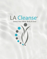 LA Cleanse presentación de 60 Ct sobre fondo neutro, lista para tomar